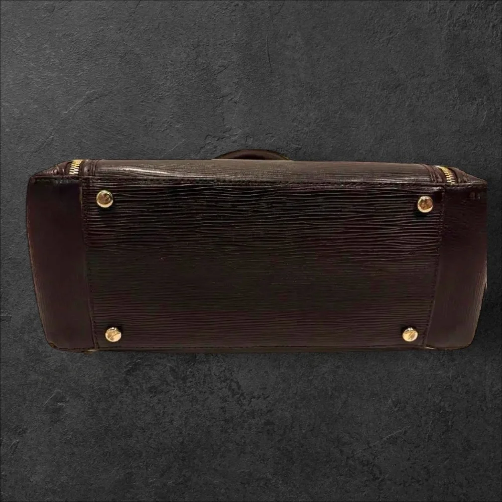 Henri Bendel West 57th Large Satchel in Eggplant Epi Leather - Picture 10 of 17